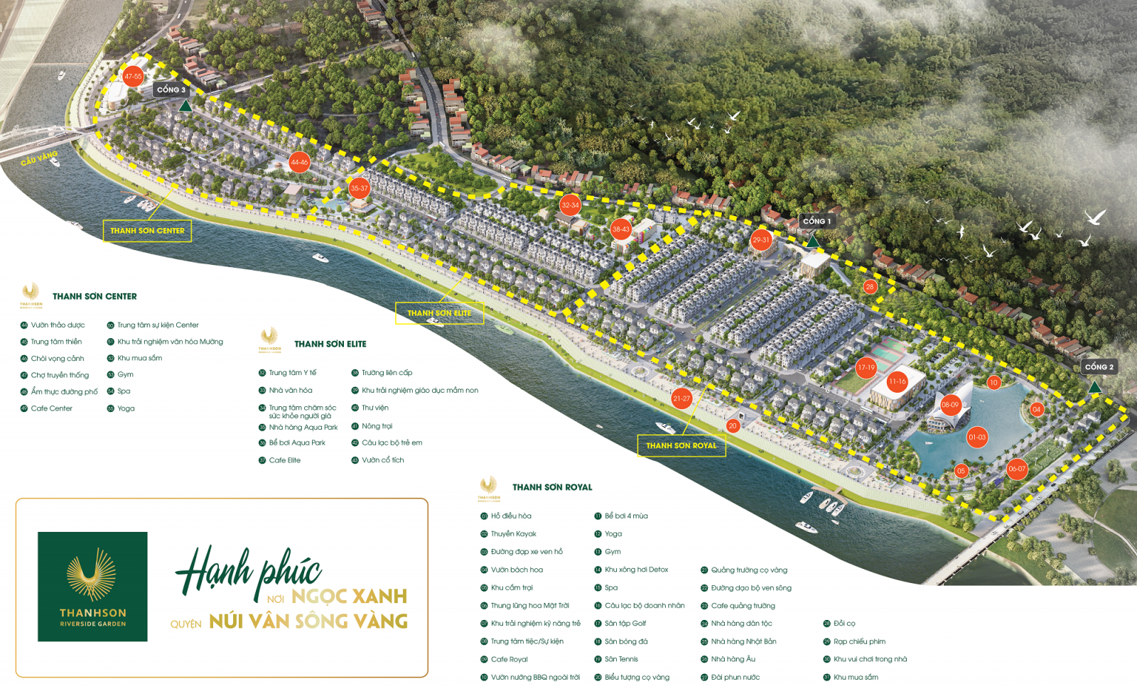 Bản đồ tiện ích dự án Thanh Sơn Riverside Garden